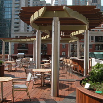 JRA_One Superior Amenity Deck_Pergola and Planters